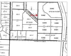 The preliminary short plat has access from Watchtower Rd NE and there appesrs to he access from Dash Point Blvd NE as well--(buyer to verify)