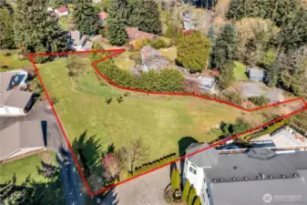 Here is the approximate boundary of the property. A survey was completed in 2024.