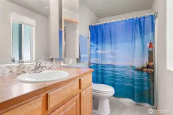 Private Primary bathroom with shower/tub combo.