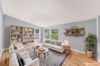 Virtually staged living area