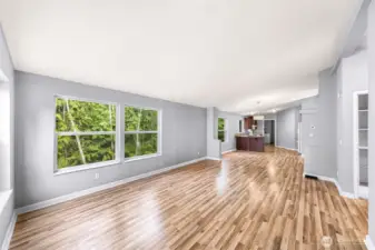 Open Living Dining & Kitchen