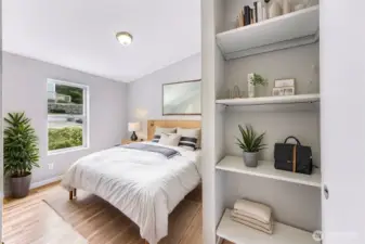 Virtually staged 3rd bedroom