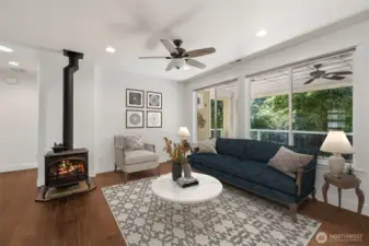 Cozy gas stove - Virtually Staged