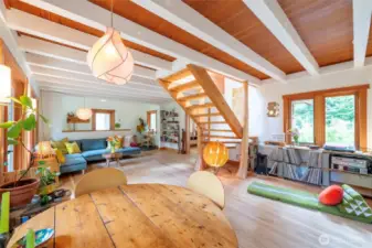 Home has green living in mind with HRV system, mini-splits, and Lime paint through out.