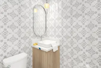 There's a powder room on the main floor!