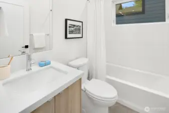 Full bath on the second level.