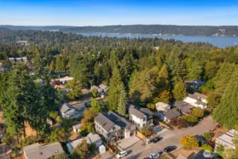 The home is situated on a quiet street in Wedgwood, North Seattle...not far from Lake Washington.