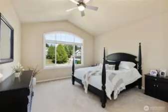 Primary bedroom with 2 walk in closests