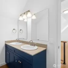 Primary Bathroom Virtually Staged - Mirrors only.