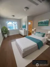 Lower Bedroom Virtually Staged