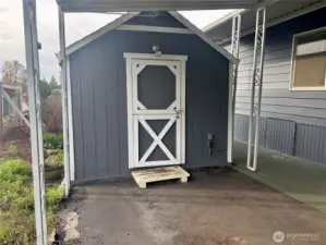 10x14 shed with power.