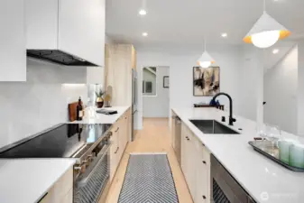 High-end Bosch appliance package in the kitchen.