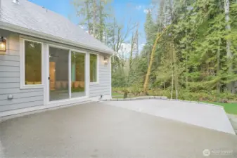 Brand new concrete pad for hot tub.  Electricity ran ready to go