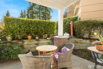 Private garden patio