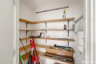 Exterior storage off of the back patio