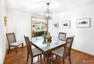 Dining room off kitchen for entertaining ease