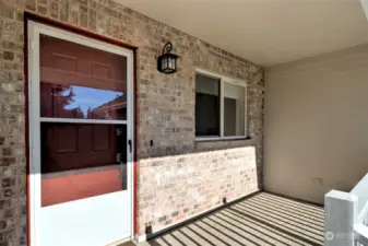 Brick Entry and porch.