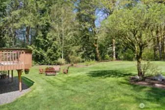 Large backyard allows space for all the fun things you want to do!