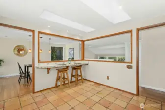 Cozy up to the eating bar for breakfast or a quick snack