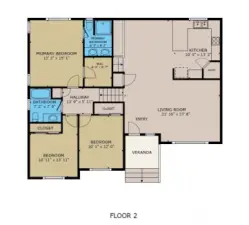 Main level and upstairs.