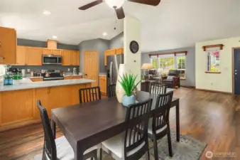 Dining area off of the kitchen.