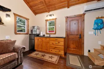 Sitting area with kitchen