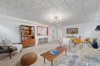 Additional view of this spacious room --- leads to two more bedrooms, laundry and storage.