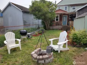 Back yard room for outdoor activities.