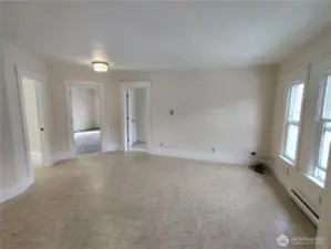 Unit 2 Living room area next to kitchen