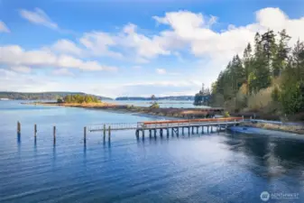 Beach and dock at Kala Point