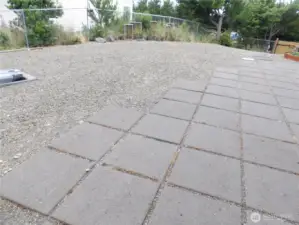 Big paver patio in place.