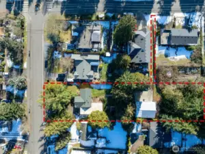 Another aerial of the approximate lot line.