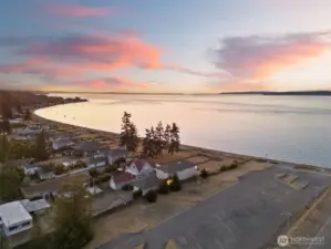 Enjoy the Point No Point beach community with panoramic views up Admiralty Inlet, to Whidbey Island and distant mountains