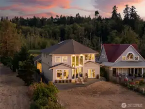 Sunset lit and full of water views