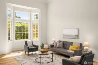 Updated can lighting in living room