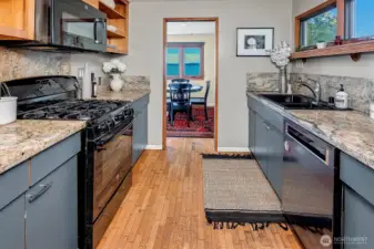 Kitchen with granite counters