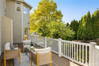 Deck with seating