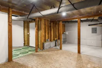 1000-sf lower-level bonus space roughed in for MIL apartment or rental opportunity