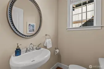 Half-bath conveniently located on main living level