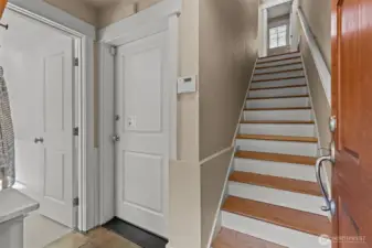 Welcoming entryway with access to garage and bonus room