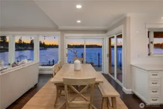 Entertain in or dine out under the heated patio spaces.