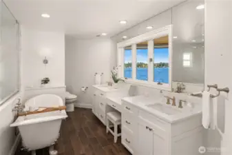 You’ll love the spacious walk-in closet, complete with a custom organization system.