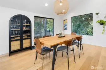 Full dining room with oversized window!