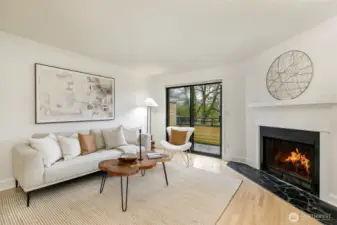 slider to balcony with storage