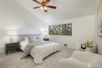 ceiling fan and very high ceilings
