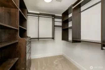 huge master closet.
