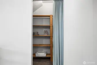 Pantry with Storage Space under the stairs for luggage, Xmas decorations, etc