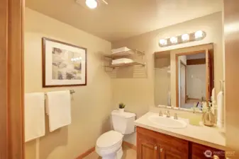 3/4 Bath off the Great room.