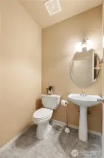 1/2 bath down the hall for guests