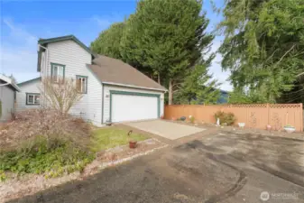 Alley Load Garage with driveway parking